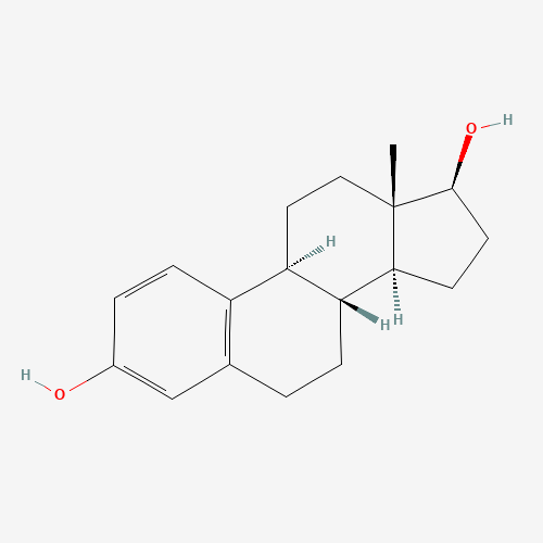Estructura molecular 2D de Estradiol (C18H24O2)