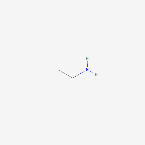Estructura molecular 2D de Etilamina (C2H7N)
