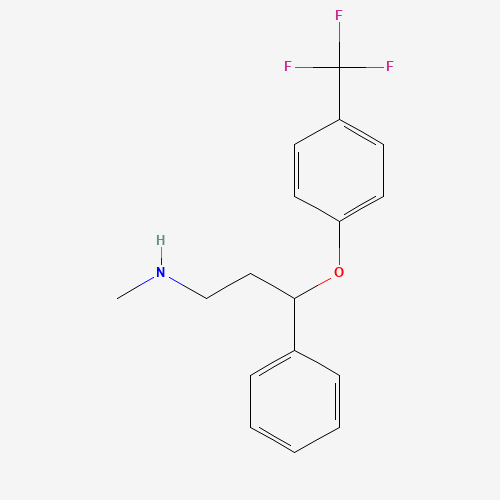 Estructura molecular 2D de Fluoxetina (C17H18F3NO)
