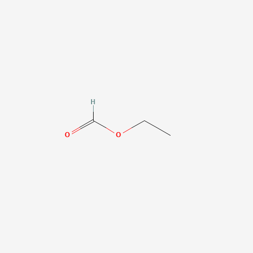 Estructura molecular 2D de Formiato de etilo (C3H6O2)