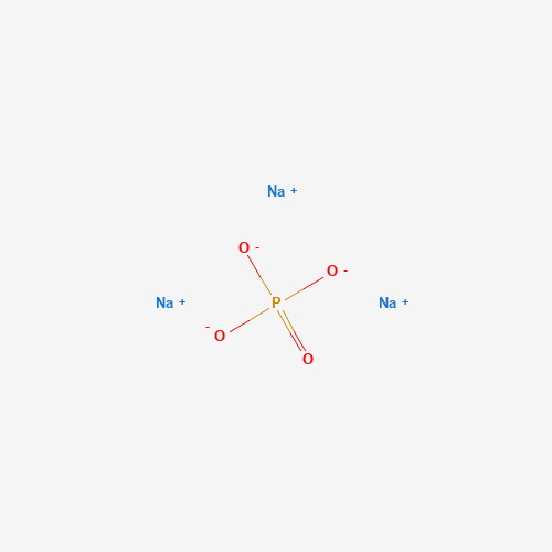 Estructura molecular 2D de Fosfato de sodio (Na3PO4)