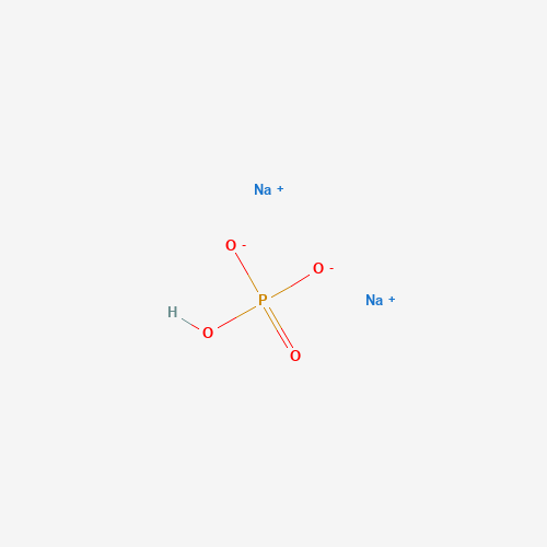 Estructura molecular 2D de Hidrogenofosfato de sodio (Na2HPO4)