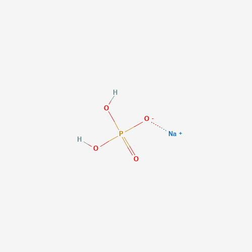 Estructura molecular 2D de Dihidrogenofosfato de sodio (NaH2PO4)