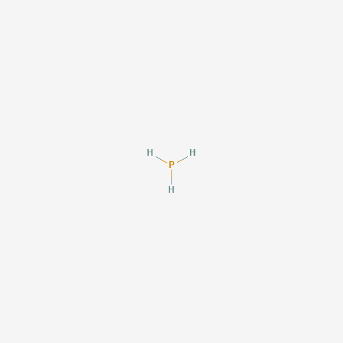 Estructura molecular 2D de Fosfina (PH3)