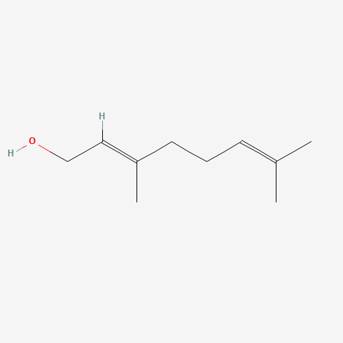 Estructura molecular 2D de Geraniol (C10H18O)