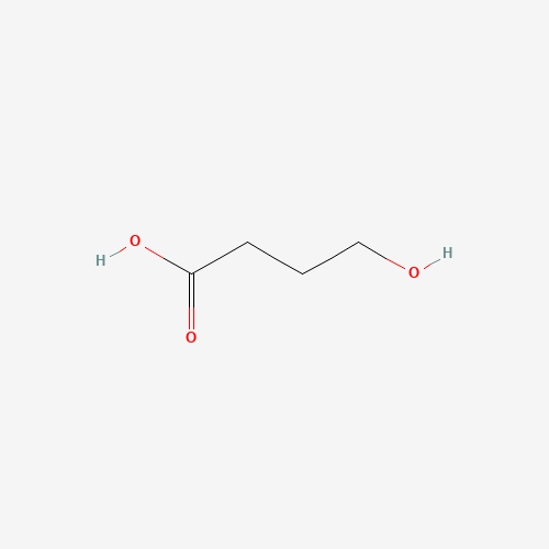 Estructura molecular 2D de GHB (C4H8O3)