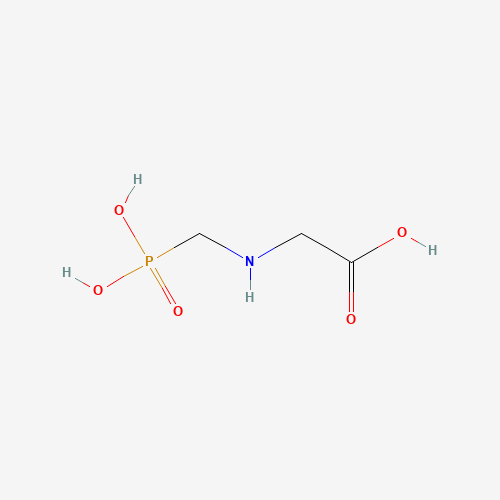 Estructura molecular 2D de Glifosato (C3H8NO5P)
