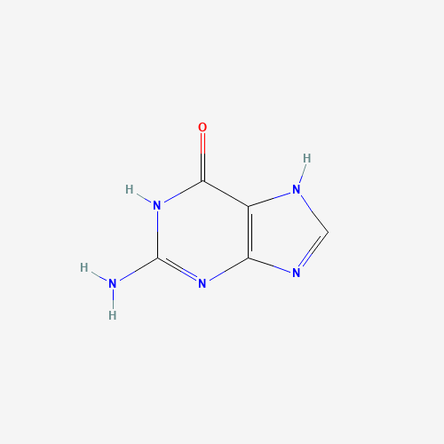 Estructura molecular 2D de Guanina (C5H5N5O)