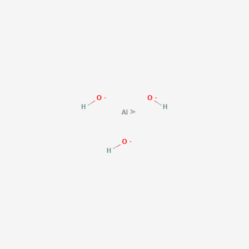 Estructura molecular 2D de Hidróxido de aluminio (Al(OH)3)