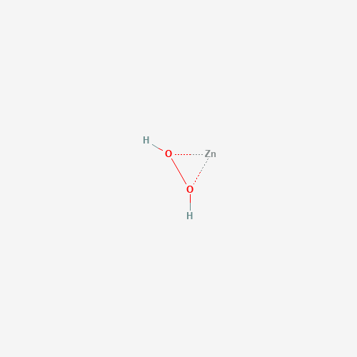 Estructura molecular 2D de Hidróxido de cinc (Zn(OH)2)