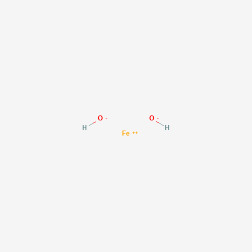Estructura molecular 2D de Hidróxido de hierro (II) (Fe(OH)2)