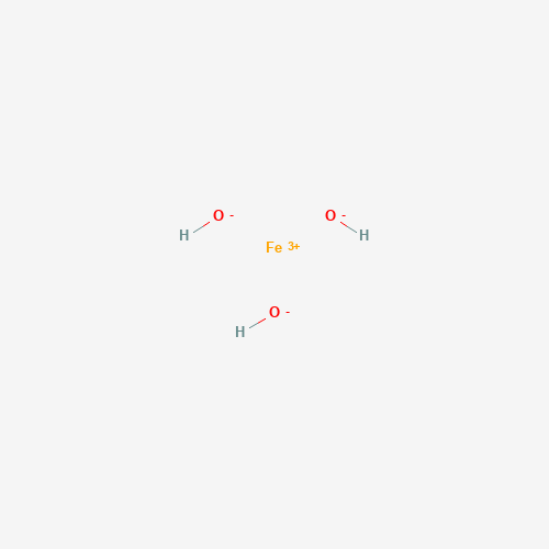 Estructura molecular 2D de Hidróxido de hierro (III) (Fe(OH)3)
