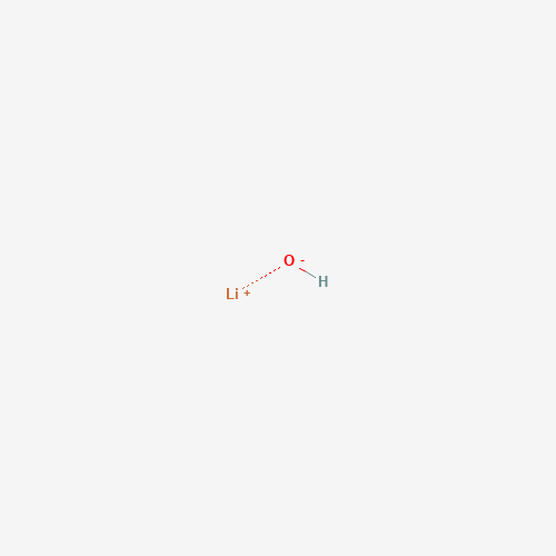 Estructura molecular 2D de Hidróxido de litio (LiOH)