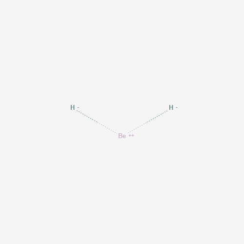 Estructura molecular 2D de Hidruro de berilio (BeH2)