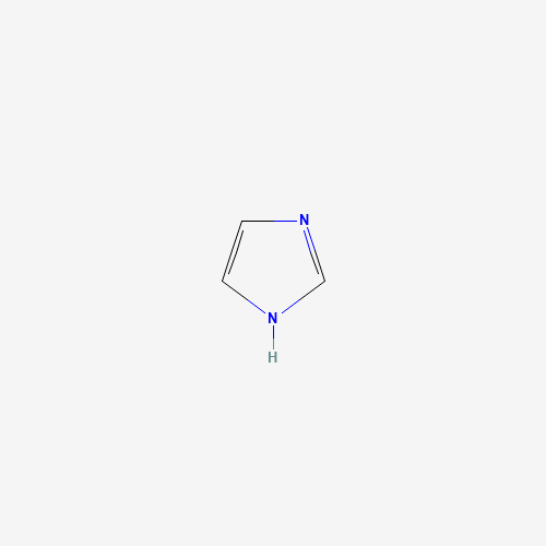 Estructura molecular 2D de Imidazol (C3H4N2)