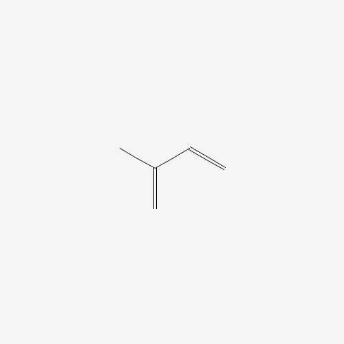 Estructura molecular 2D de Isopreno (C5H8)