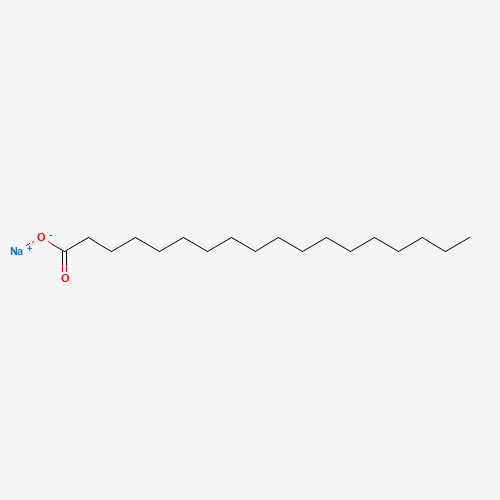 Estructura molecular 2D de Estearato de sodio (C17H35COONa)