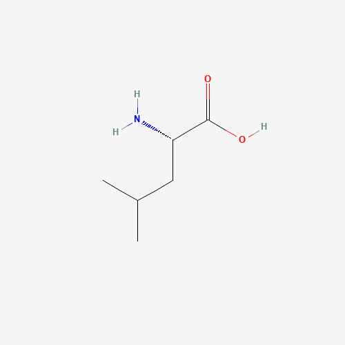 Estructura molecular 2D de Leucina (C6H13NO2)