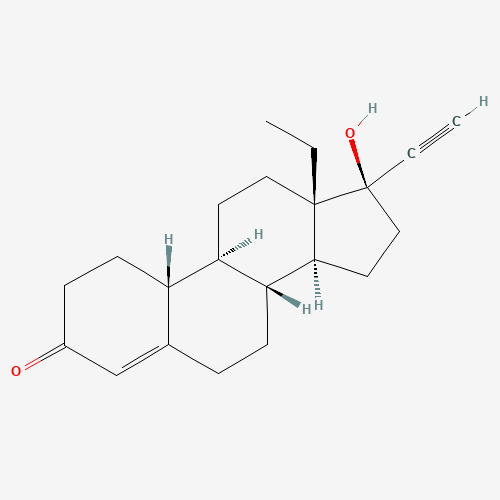 Estructura molecular 2D de Levonorgestrel (C21H28O2)
