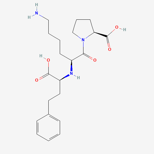 Estructura molecular 2D de Lisinopril (C21H31N3O5)