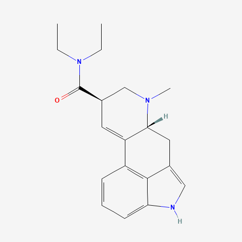 Estructura molecular 2D de LSD (C20H25N3O)