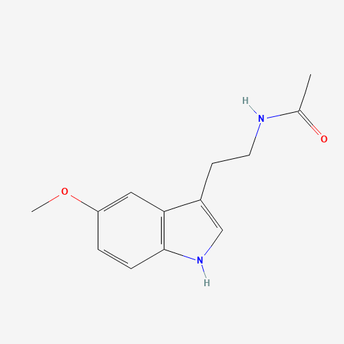 Estructura molecular 2D de Melatonina (C13H16N2O2)