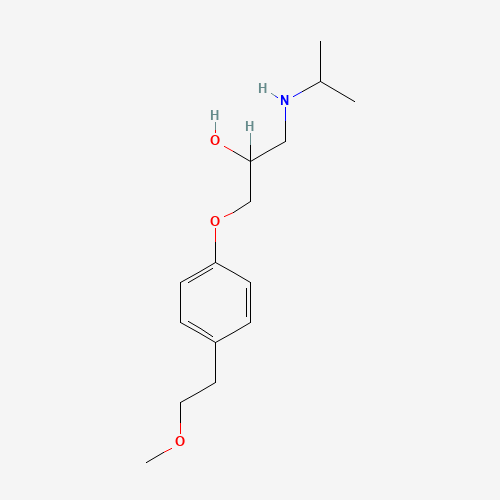 Estructura molecular 2D de Metoprolol (C15H25NO3)