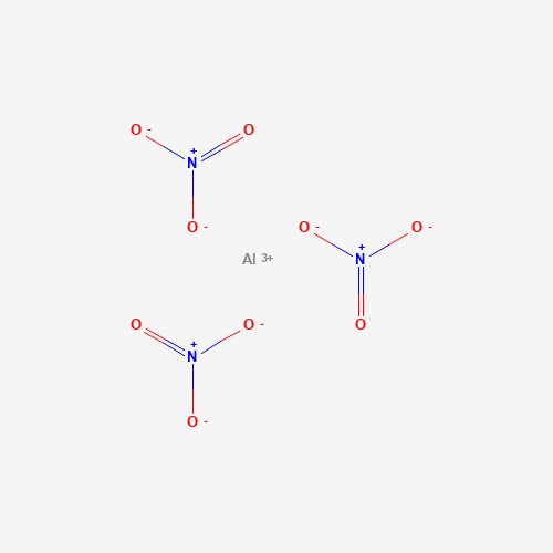 Estructura molecular 2D de Nitrato de aluminio (Al(NO3)3)