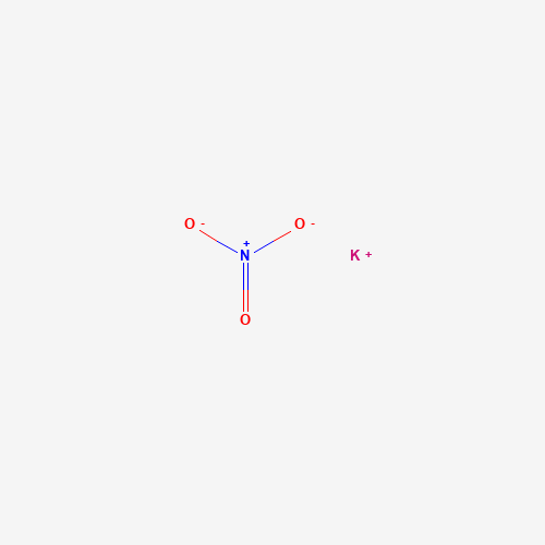 Estructura molecular 2D de Nitrato de potasio (KNO3)