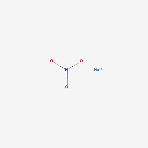 Estructura molecular 2D de Nitrato de sodio (NaNO3)