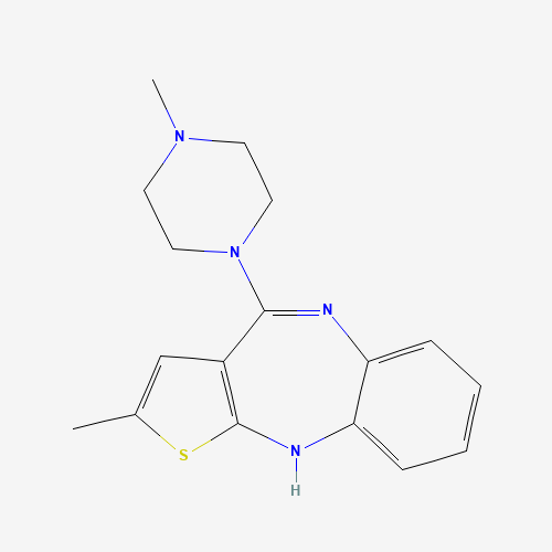 Estructura molecular 2D de Olanzapina (C17H20N4S)