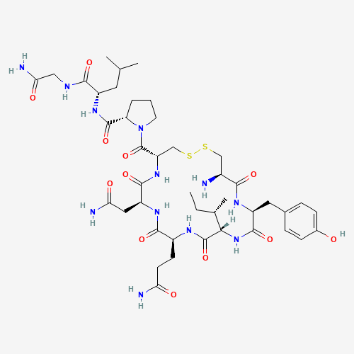 Estructura molecular 2D de Oxitocina (C43H66N12O12S2)