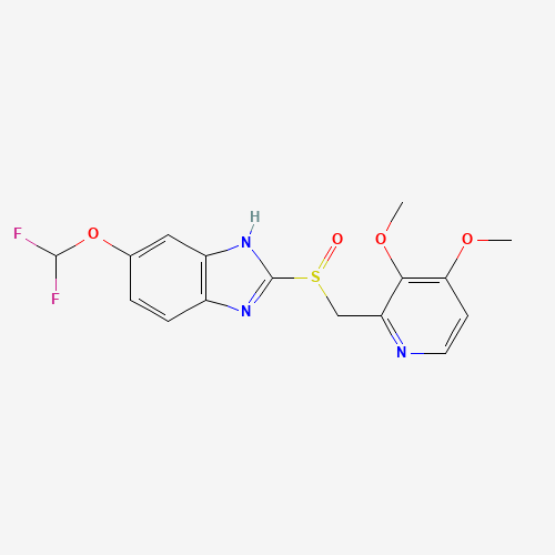 Estructura molecular 2D de Pantoprazol (C16H15F2N3O4S)