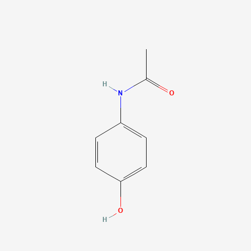 Estructura molecular 2D de Paracetamol (C8H9NO2)