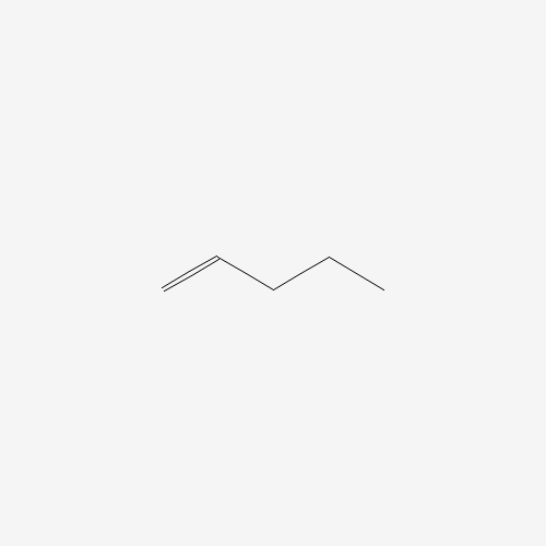 Estructura molecular 2D de 1-Penteno (C5H10)