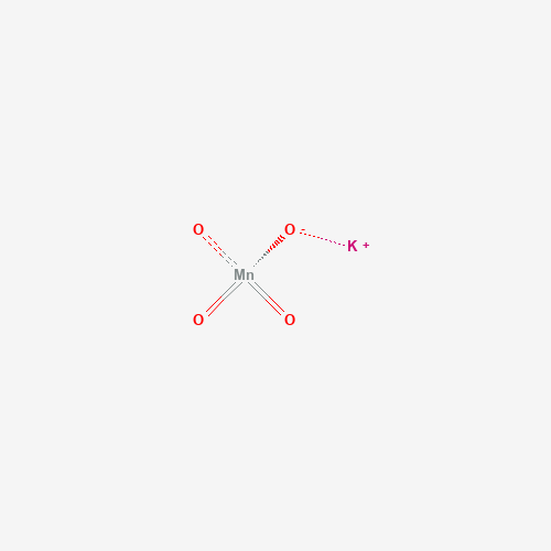Estructura molecular 2D de Permanganato de potasio (KMnO4)