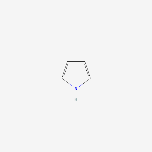 Estructura molecular 2D de Pirrol (C4H5N)