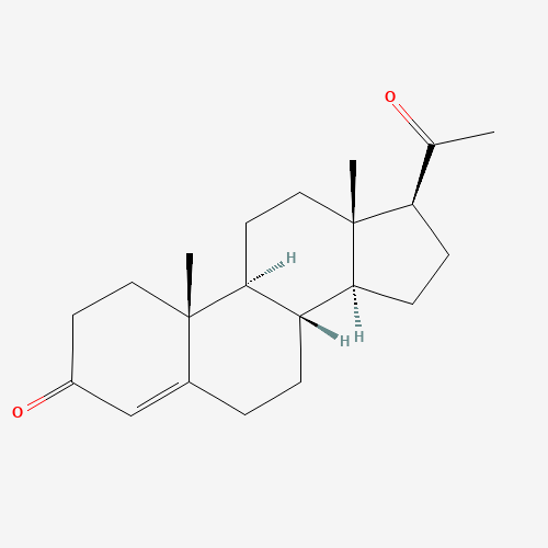 Estructura molecular 2D de Progesterona (C21H30O2)