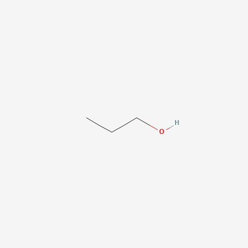 Estructura molecular 2D de 1-Propanol (C3H7OH)