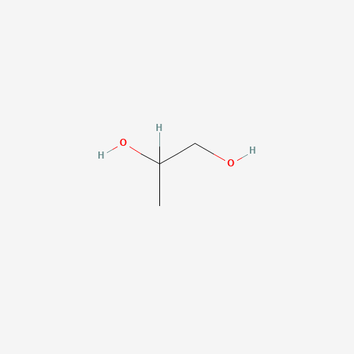 Estructura molecular 2D de Propilenglicol (C3H8O2)