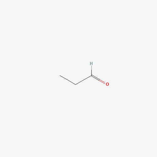 Estructura molecular 2D de Propanal (C3H6O)