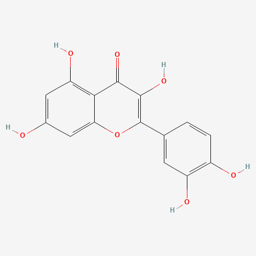 Estructura molecular 2D de Quercetina (C15H10O7)