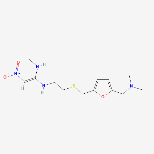Estructura molecular 2D de Ranitidina (C13H22N4O3S)
