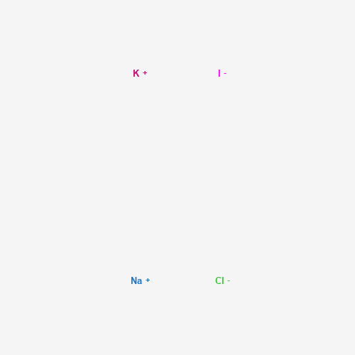Estructura molecular 2D de Sal yodada (NaCl + KI)