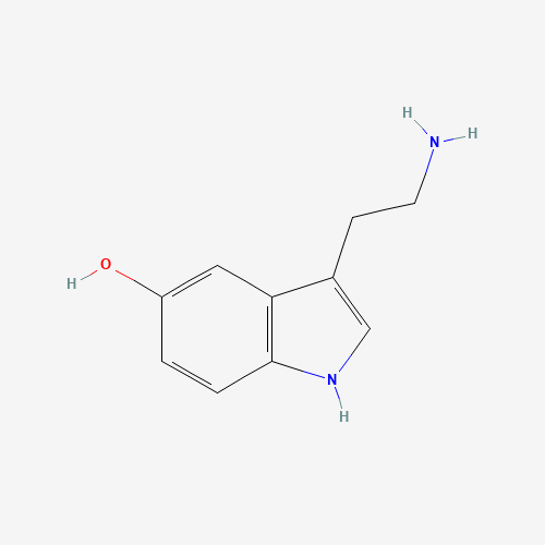 Estructura molecular 2D de Serotonina (C10H12N2O)