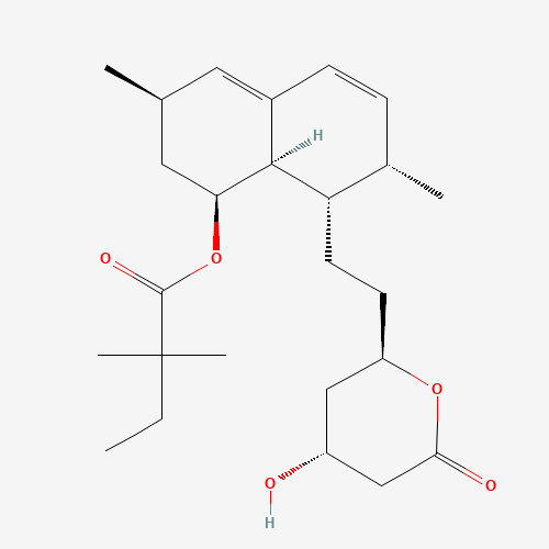 Estructura molecular 2D de Simvastatina (C25H38O5)
