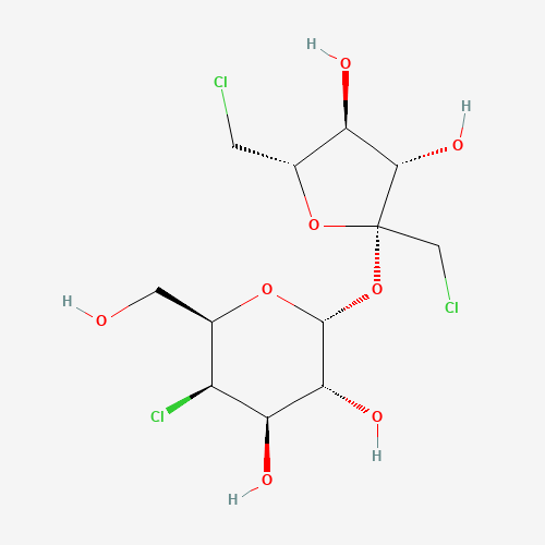 Estructura molecular 2D de Sucralosa (C12H19Cl3O8)