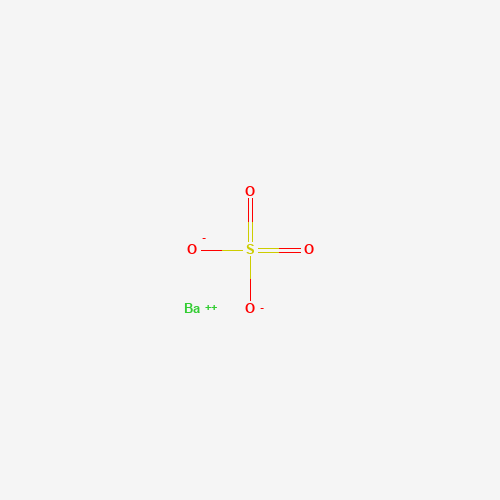 Estructura molecular 2D de Sulfato de bario (BaSO4)