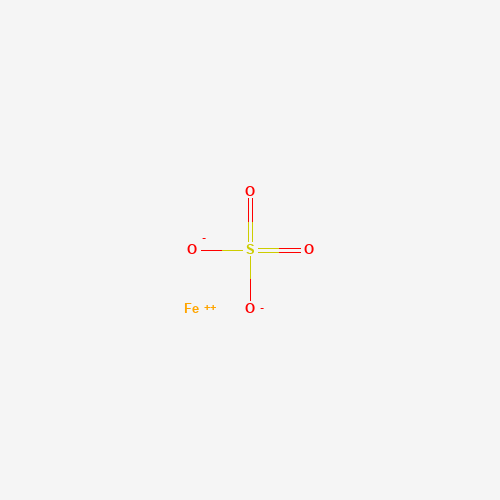 Estructura molecular 2D de Sulfato de hierro (II) (FeSO4)