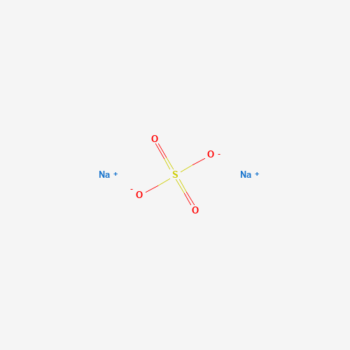 Estructura molecular 2D de Sulfato de sodio (Na2SO4)